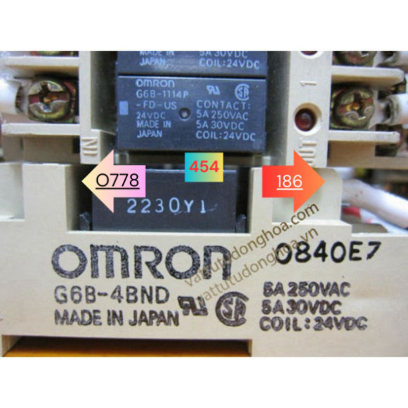 Cầu đấu Rơ le G6B-4BND DC24 Omron