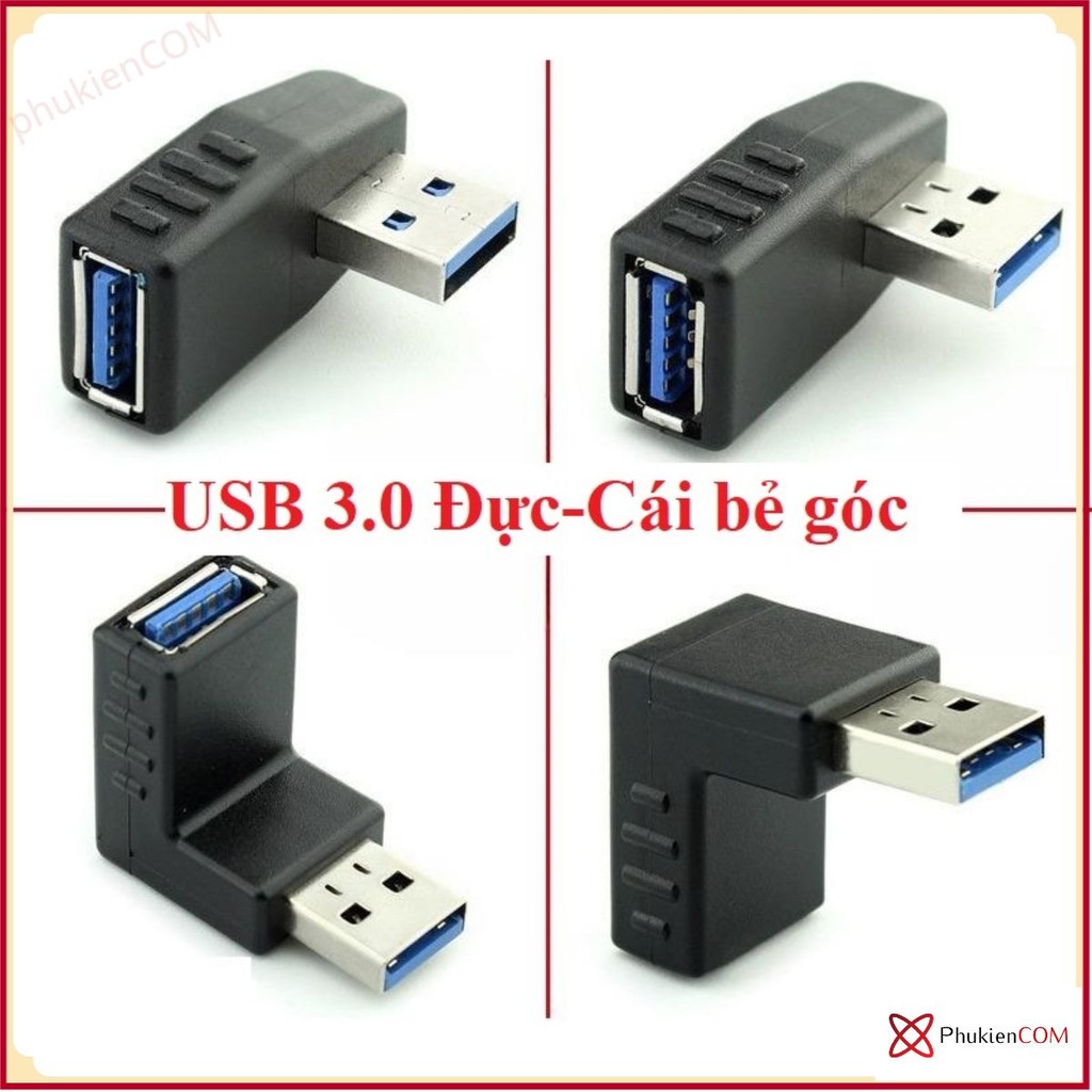 Đầu nối USB 3.0 bẻ góc 90 độ UP Down Left Right (lên xuống trái phải) cho máy tính công nghiệp
