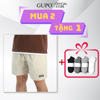Combo 2 Quần Short Kaki Basic Trên Gối GUPO Local Brand Lưng Chun Dây Rút Túi Chéo Năng Động CB2_KSB33