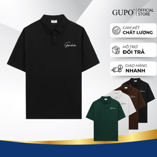 Áo Polo nam cổ trụ GUPO vải waffle dày dặn thoáng khí form rộng -TS04