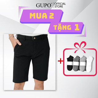 Combo 2 Quần Short Tây Nam Cotton Co Giãn 4 Chiều GUPO Local Brand Quần Âu Đùi Ngắn Nam Cao Cấp CB2_WS4C610