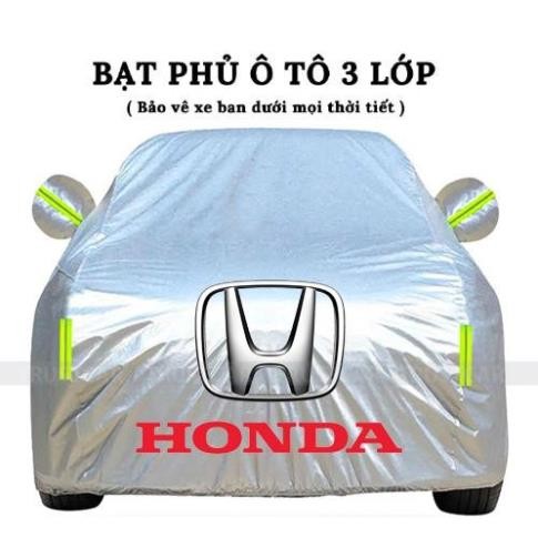 Bạt Phủ Xe Ô Tô Honda CR-V, HR-V, City, Civic, Accord, Brio, Jazz, BR-V – 3 Lớp Chống Nắng Nóng, Chống Nước, Chống Xước