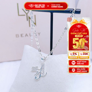 Dây chuyền bạc mặt chữ cái Bảo Tín Thanh Thủy, vòng cổ bạc nữ dài 45 cm bạc ta nguyên chất có kiểm định