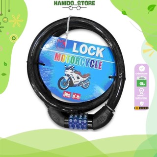 Khóa dây chống trộm mật mã cỡ lớn cao cấp cho xe máy ô tô