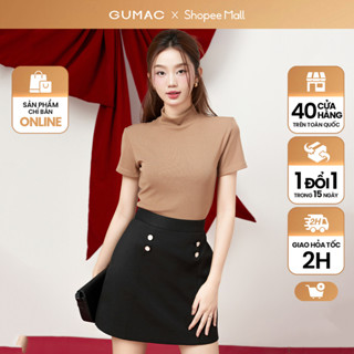 Áo cổ lọ tay ngắn thời trang GUMAC LATE1111