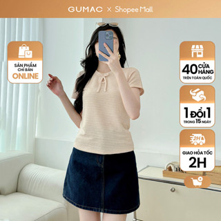 Áo kiểu đính nơ thời trang GUMAC LATE1227