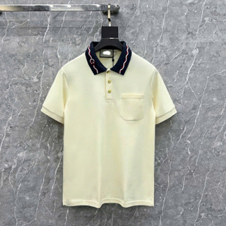 Áo Polo GC phối cổ thêu logo cúc vàng lấp lánh lung linh dễ dàng siêu đẹp - Áo polo nam hàng siêu cấp nguyên liệu cotton