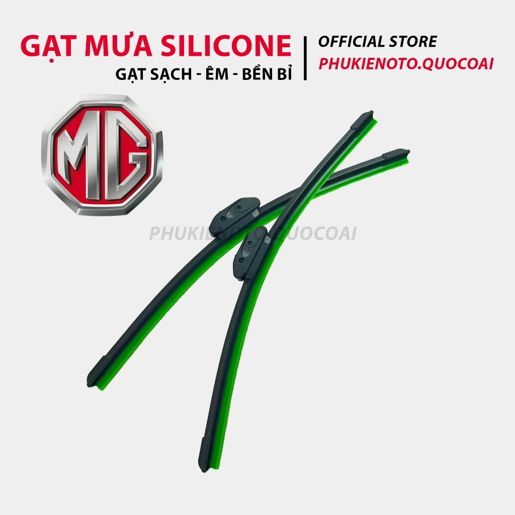Gạt mưa Silicone đa năng, gạt mưa oto xe MG 5,HS,ZS... Có đầu chuyển đổi thay thế chốt lắp