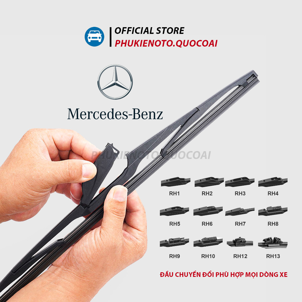 Gạt mưa sau xe oto,gạt mưa sau xe hơi dòng Mercedes GLS400, GLS580, GLS350d, GLK280, GLK250, GLK220,