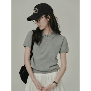 Áo len cộc tay cổ polo phối cúc basic trơn dáng lửng form ôm croptop chất lông thỏ mềm hàng loại 1 SKU6059