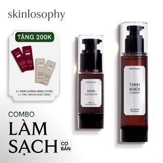 Combo Làm Sạch Cơ Bản: Gel Rửa Mặt Tinh Khôi, Mặt Nạ Tẩy Tế Bào Chết Non Skinlosophy