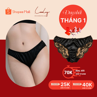Quần lót nữ LAMLUY thiết kế lụa phối ren xuyên thấu nhiều màu 1Q13NM