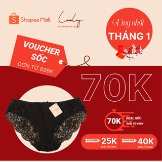 Quần lót nữ LAMLUY full mông thiết kế thun phối ren 1Q02NM