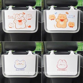 Khay Đựng Đồ Sau Ghế Ô Tô Thông Minh Kiêm Thùng Rác Mini Gấp Gọn Tiện Lợi