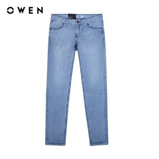 OWEN - Quần jeans Slim Fit QJS230146 màu Xanh chất liệu Cotton-Spandex