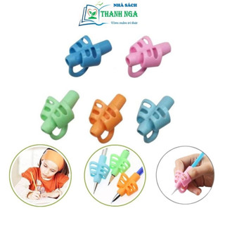 Văn phòng phẩm - Hỗ trợ cầm bút cho bé, Dụng cụ xỏ ngón silicon chỉnh tư thế cầm bút cho bé, đệm cầm bút, dụng cụ cầm bú