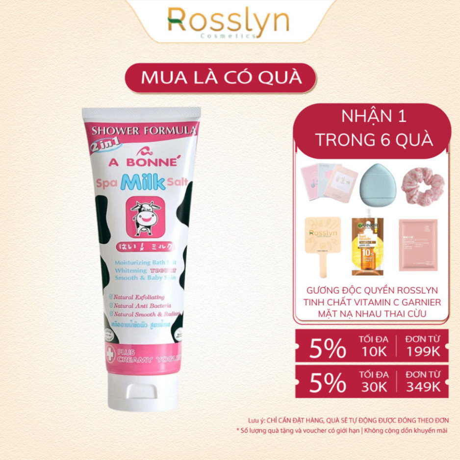 [TUÝP] Muối Tắm Sữa Bò Spa A Bonne Làm Trắng Da, Tẩy Tế Bào Chết A Bonne Spa Milk Salt Shower Formul