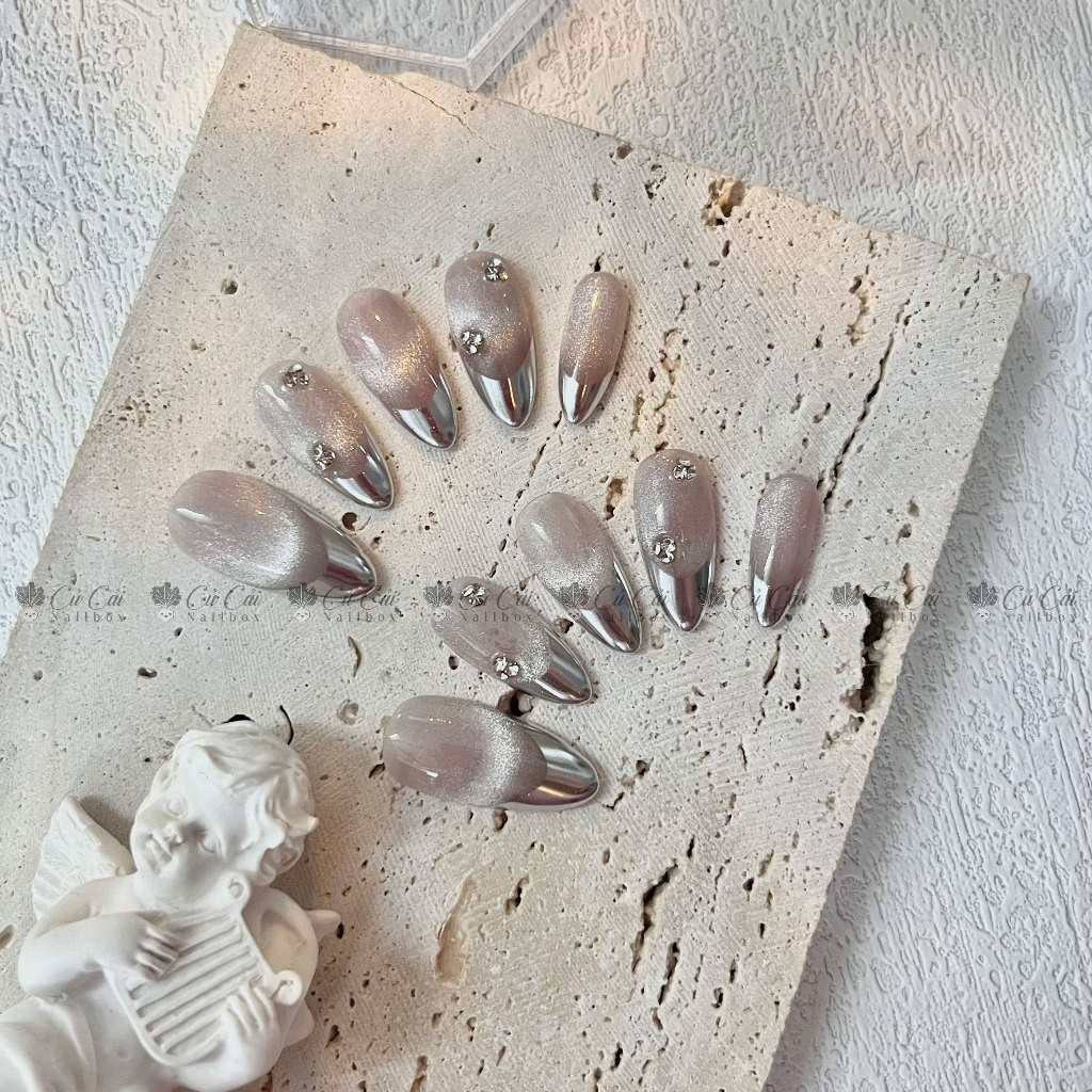  Nail Box Thiết Kế - Củ Cải Nailbox - Mắt Mèo Ánh Trăng Fen Bạc Nâu Tây - C031 