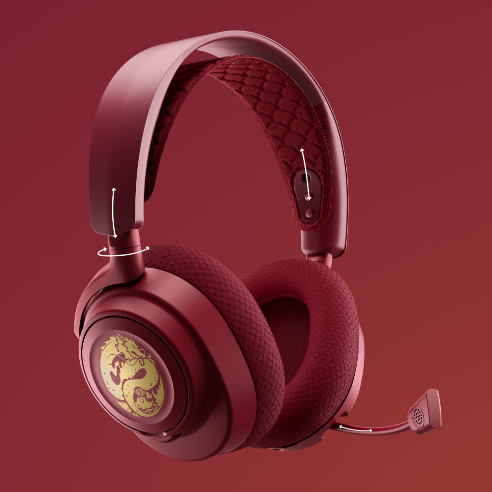 Tai nghe chụp tai bluetooth SteelSeries Arctis Nova 7 Wireless Dragon màu đỏ vàng - Phiên bản giới hạn - Bảo hành 1 năm | BigBuy360 - bigbuy360.vn