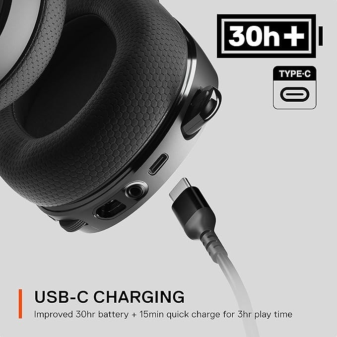 Tai nghe chụp tai gaming SteelSeries Arctis 7+ Wireless kết nối không dây, chuyên dụng cho gaming | BigBuy360 - bigbuy360.vn