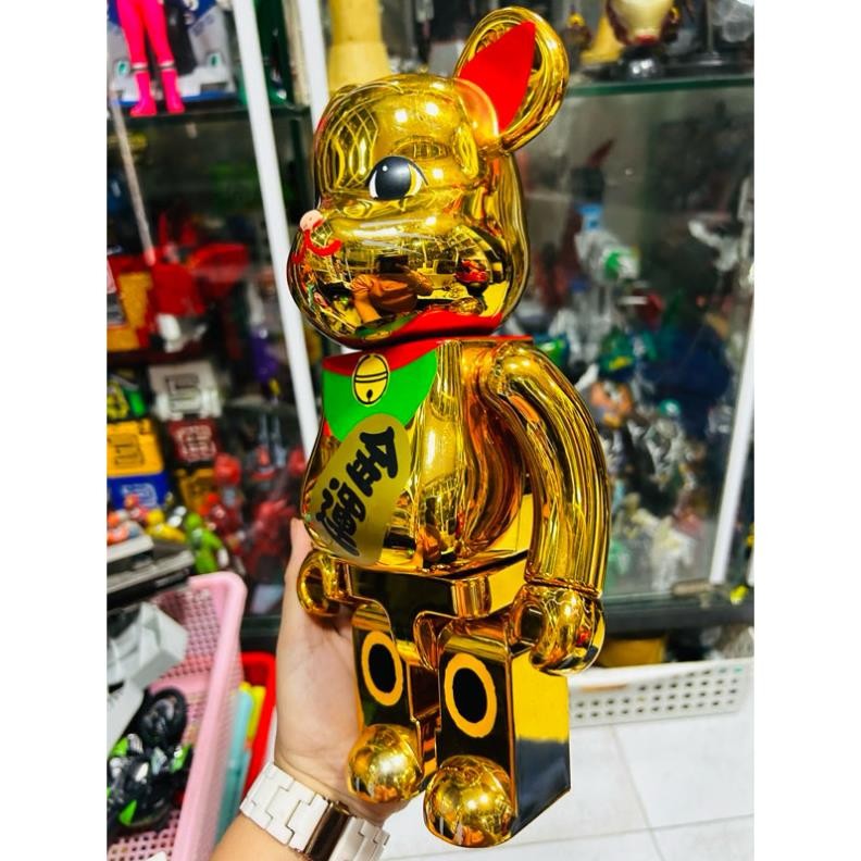 [HCM] Mô hình Bearbrick Cat Lucky Gold 400% chính hãng Medicom Toy Nhật Bản