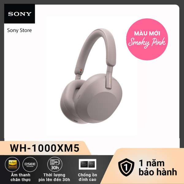 Tai nghe bluetooth Sony WH-1000XM5 màng loa 30mm chuẩn Hi-Res, công nghệ Auto NC Optimizer chống ồn | BigBuy360 - bigbuy360.vn