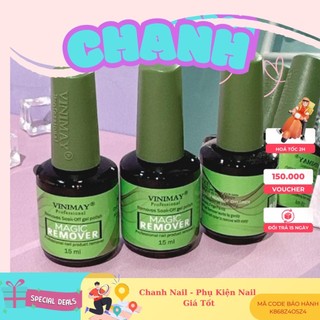   HÀNG CHÍNH HÃNG  PHÁ GEL VINIMAY KHÔNG CẦN Ủ MAGIC REMOVER CHANH NAIL 