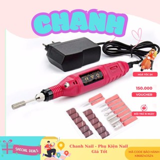  Máy Mài Móng Cầm Tay  Mini NHỎ GỌN TIỆN LỢI TẶNG KÈM HỘP ĐẦU MÀI CHANH NAIL 