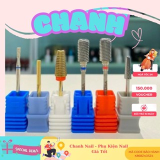 Đầu Mài Móng, Đầu mài gel, bột Titan Bo Tròn Mài Hạn Chế Bị Nóng, Đầu Mài Phá Sơn Gel, Mài Phom Móng Chanh Nail