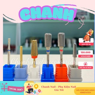 Đầu Mài TiTan Phá Gel, Phá Bột, Mài Phom, Mài Da Mài Khóe- Đầu Mài Không Nóng, Không Xước Da CHANH NAIL