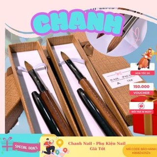 CỌ ĐẮP BỘT KOLINSKY, CỌ đắp Móng Bột Paula 70% lông Chồn CHANH NAIL