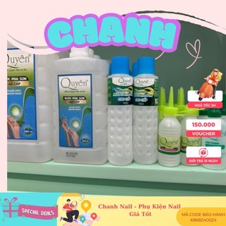  Nước pha sơn móng tay Quyên chính hãng - Nước pha loãng sơn gel đều màu nhanh chóng 