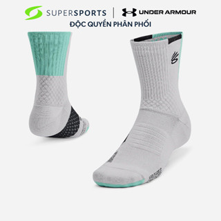 Vớ Under Armour Curry ArmourdryTM Playmaker Mid-Crew (1 Đôi) - Xám  - 1376231-014