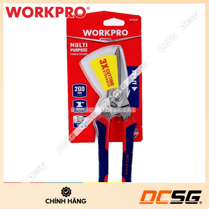 Kéo cắt đa năng 8"/200mm Workpro WP214009 | DCSG