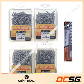 Ốc vít bắt tường, bê tông Unika M4 đầu bằng kèm mũi khoan mồi SB3.2mm