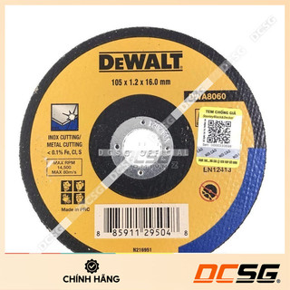 Đá cắt inox 105x1.2x16mm t1 dewalt dwa8060-b1
