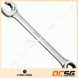 Cờ lê vòng miệng tự động 2 đầu 15mm, thép crom sata 43611
