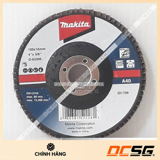Đĩa nhám xếp sợi thủy tinh 100x16mm độ hạt a60 makita d-63404