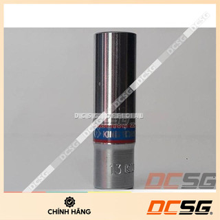 Đầu tuýp 13mm xi bạc dài chuôi 3/8" kingtony 323513m