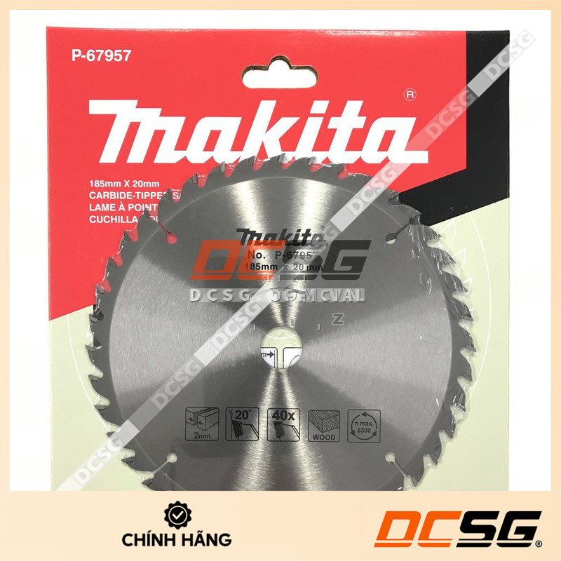 Đĩa cắt gỗ 185x20x40T Makita P-67957 | DCSG