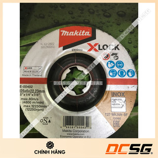 Đá mài inox x-lock/125x6.0x22.23mm/wa36n makita e-00402