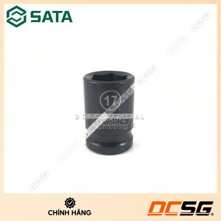 Đầu tuýp đen 6 cạnh 17mm 1/2" sata 34310