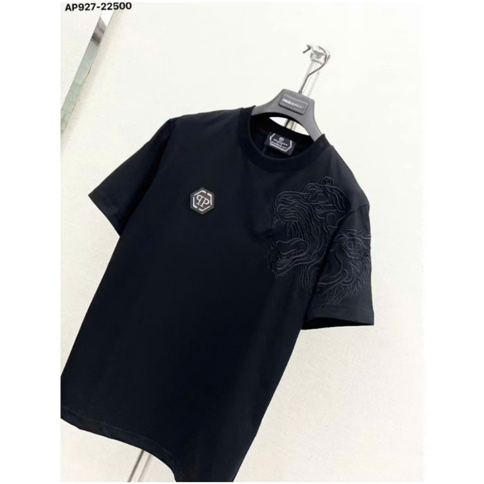 Áo Phông Philip Thêu Hình Hổ vật liệu Cotton 4c phong thái Boy Phố - áo phông thun giới tính Philip 