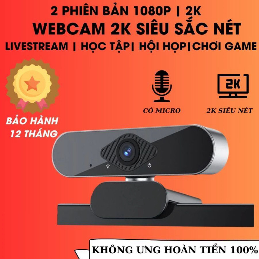 Webcam máy tính laptop cao cấp Q20 PRO 2K Camera Siêu Nét có mic hỗ trợ học online, livestream . . .