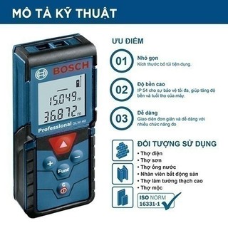 Máy đo khoảng cách laser Bosch GLM 40