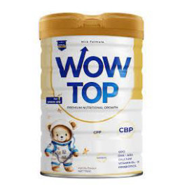 Sữa WOWTOP phát triển chiều cao cho bé từ 2-15 tuổi  650g phiên Bản mới nâng cấp chất lượng Nutrients 27.