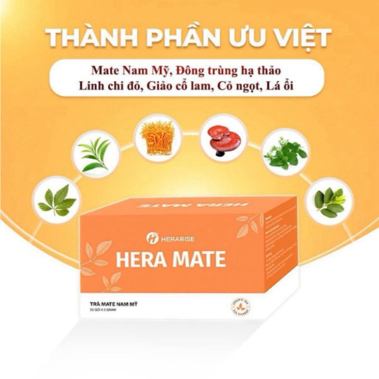 Trà Nam Mỹ Hera Mate trà giảm cân Heramate nhanh cấp tốc chính hãng detox thảo mộc