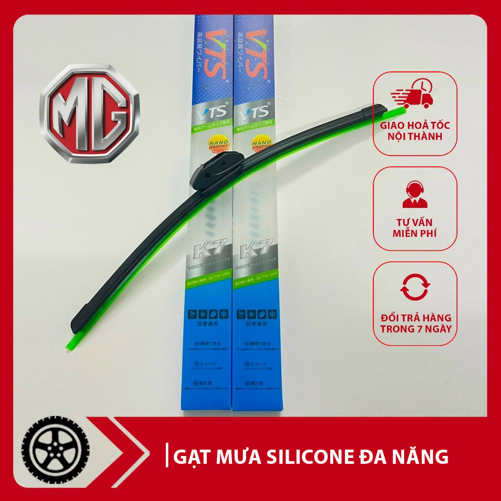 Gạt mưa oto, gạt mưa Silicone thân mềm xe MG 5,HS,ZS... Có đầu chuyển đổi thay thế chốt lắp
