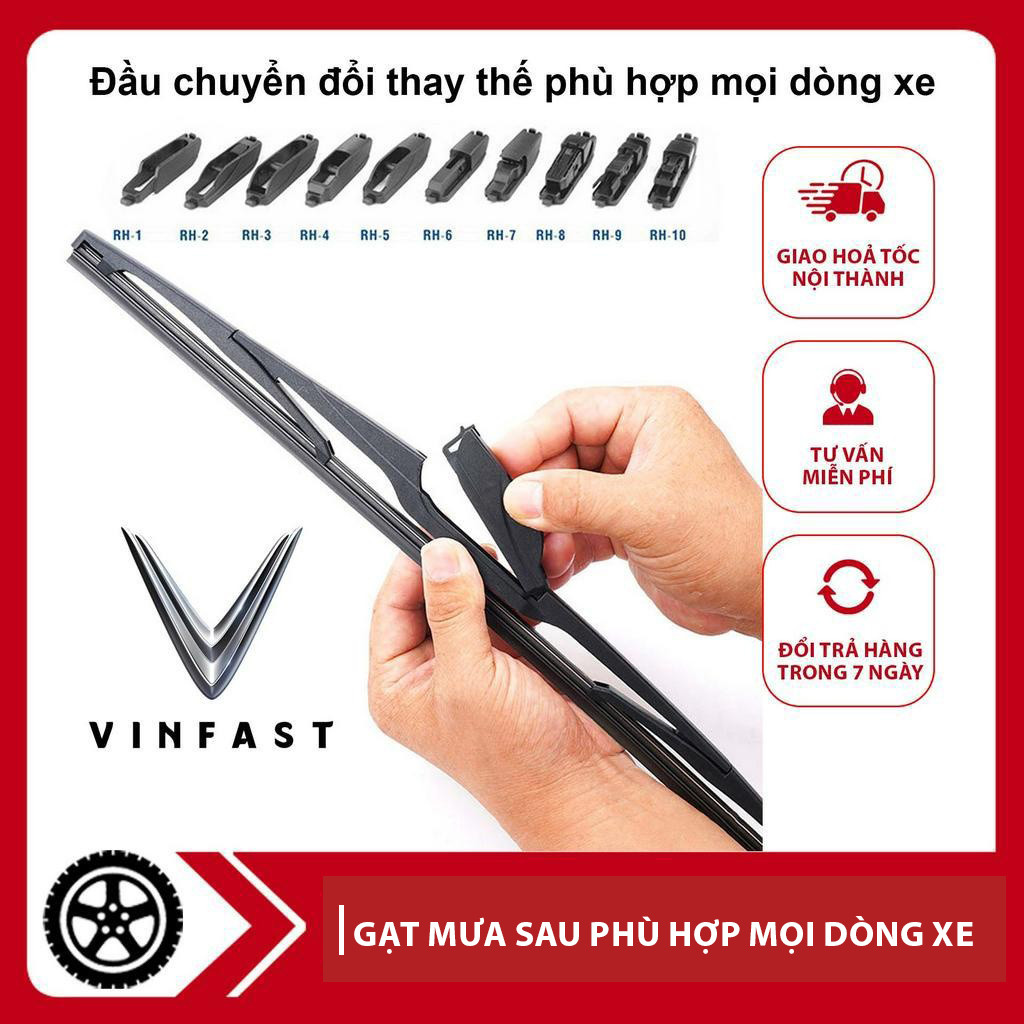Gạt mưa SAU ô tô xe hơi dòng Vinfast Fadil, Lux A, VF5, VF7, VF8, VF9, Lux SA, VFe34,...