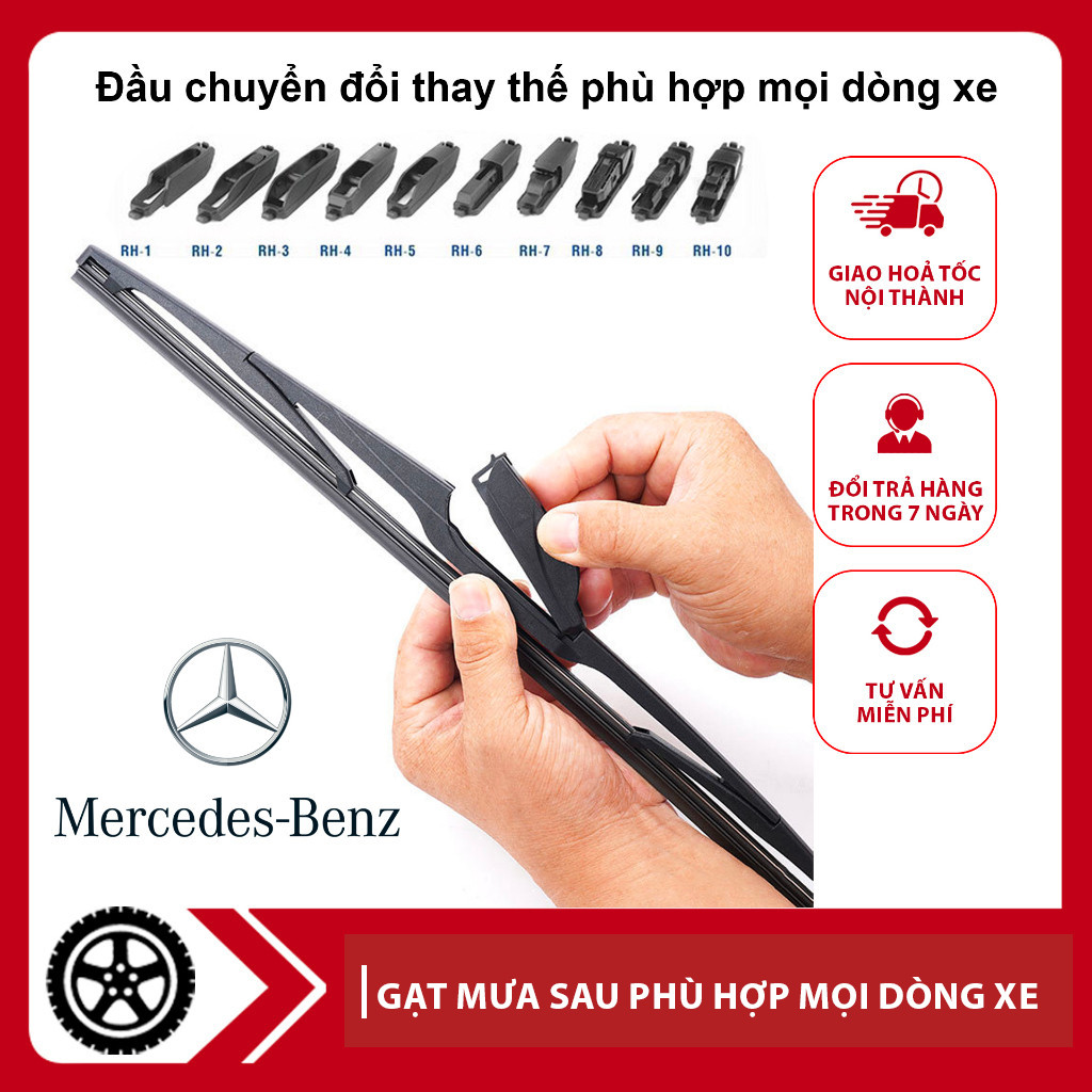 Gạt mưa SAU xe oto,gạt mưa sau xe hơi dòng Mercedes GLS400, GLS580, GLS350d, GLK280, GLK250, GLK220,